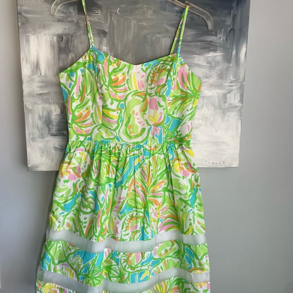 Lilly Pulitzer Size 2 Elephant Ear Spaghetti Strap Ollie Sundress - Picture 3 of 4